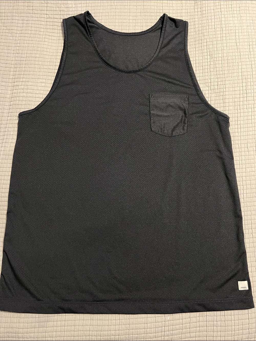 Vuori Black Men's Pocket Tank - Sleek Performance Tee